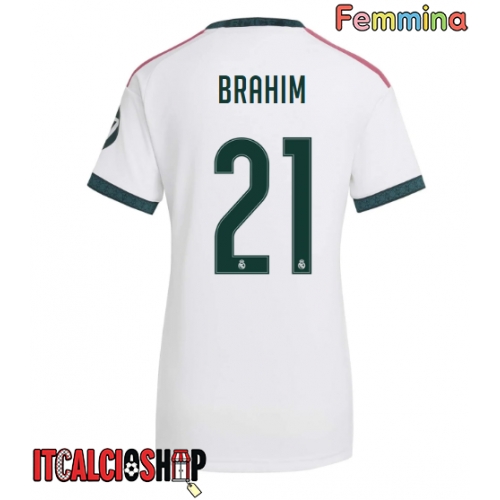 Real Madrid Brahim Diaz #21 Prima Maglia Femmina 2026-27 Manica Corta
